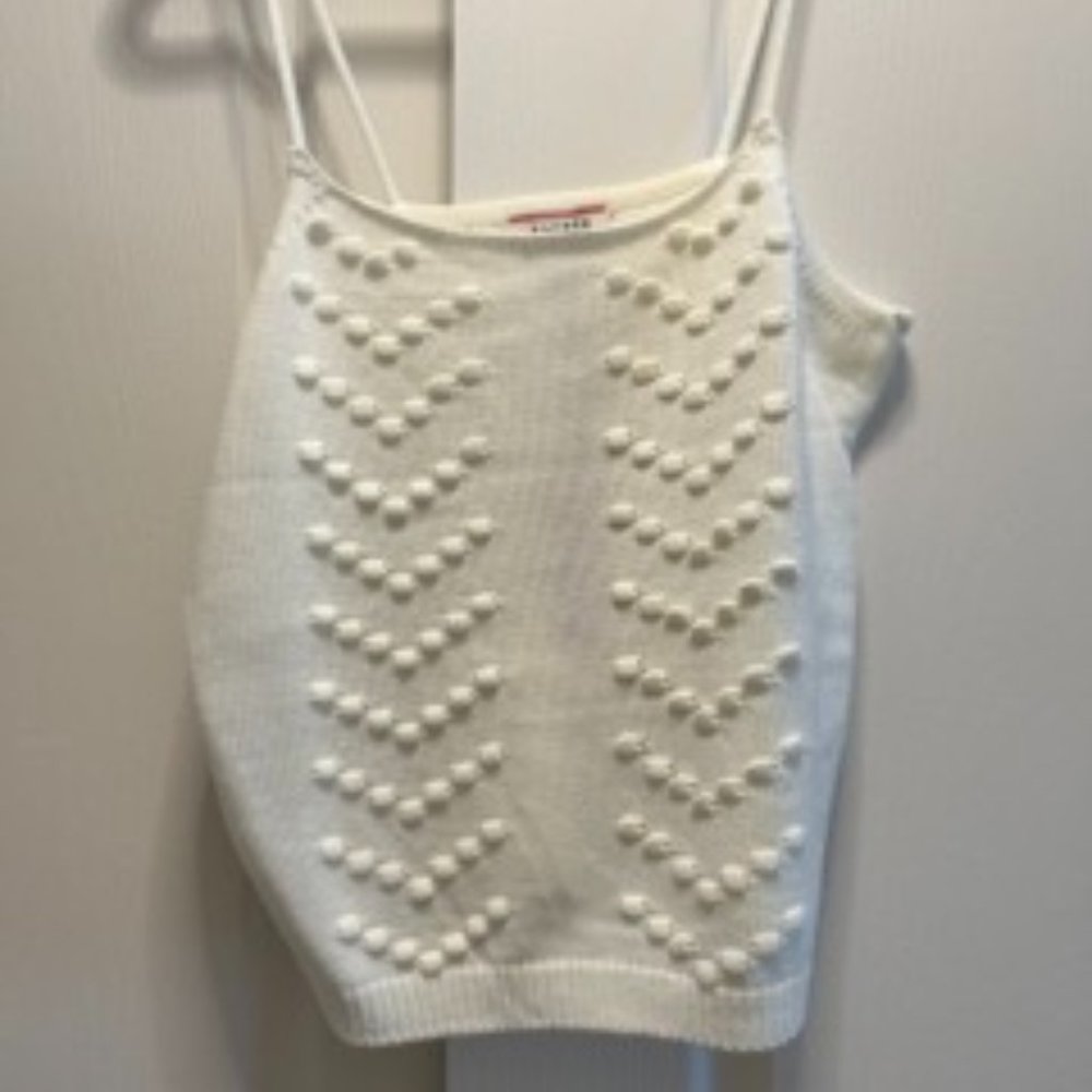 Sweater Tank Top White M